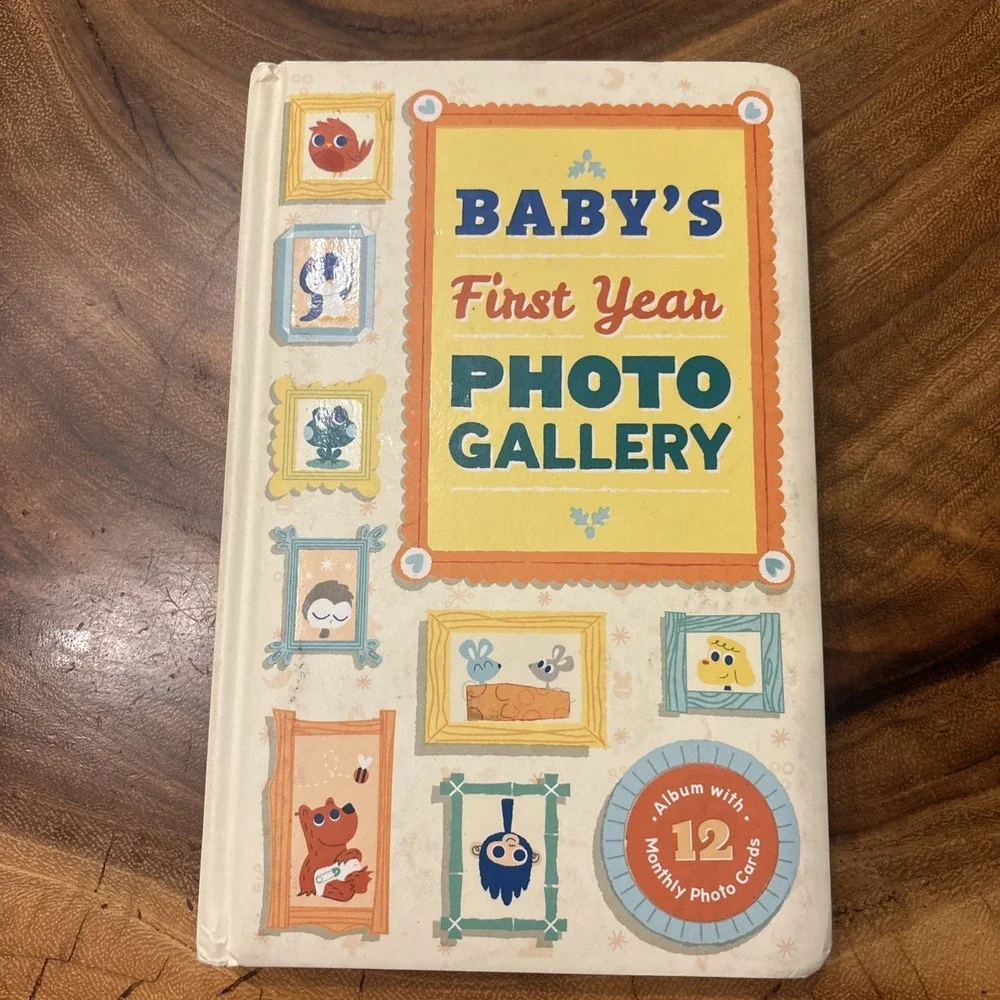 Baby's First Year Photo Gallery : Album with 12 Monthly Photo Car